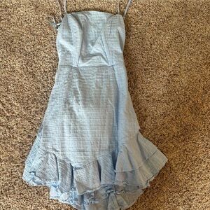 Selfie Leslie Blue Ruffled Dress